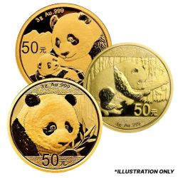 3-gram Chinese Panda Gold Coin - Random Year