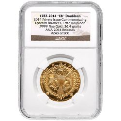 1787-2014 EB Gold Brasher Doubloon Commemorative NGC Certified