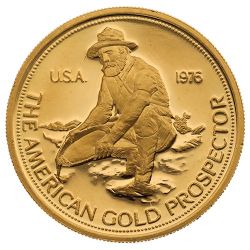 1 oz Engelhard Prospector Gold Round - Random Year