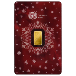 1 Gram Germania Mint Christmas Edition Gold Bar - In Assay