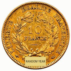 10 Franc Gold Coin Avg Circulated - Random Year