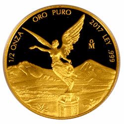 2017 Mexican Gold Libertad Proof Coin 1/2 oz