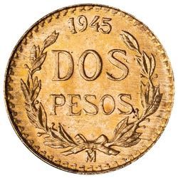 Mexican 2 Pesos Gold Coin - Random Year