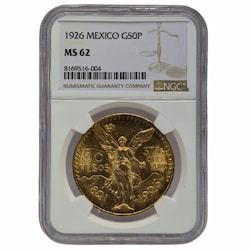 1926 NGC MS-62 Mexican 50 Pesos Gold Coin
