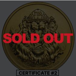 2024 1 oz Roaring Lion Proof Gold Coin - COA #2