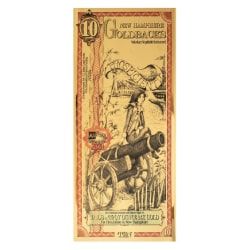 Gold Aurum New Hampshire 10 Goldback Note (24K) - Lowest Price Period