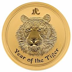 2010 1 oz Year of the Tiger Gold Coin - Lunar Series II