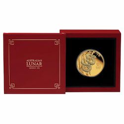2025 1 oz Year of the Snake Gold Proof Coin - Lunar Series III - with Box & COA