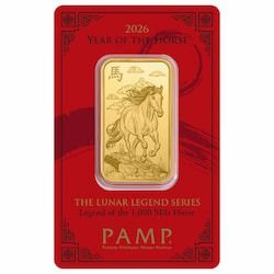2026 1 oz 1,000 Mile Horse Gold Bar - Lunar Legends Series 2026 1 oz 1,000 Mile Horse Gold Bar - Lunar Legends Series