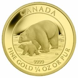 2015 1/4 oz Canadian Polar Bear Gold Coin