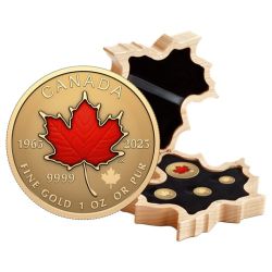 2025 Royal Canadian Pure Gold Fractional Set - 60th Anniversary of the National Flag of Canada