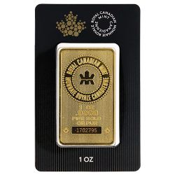 1 oz Royal Canadian Mint Gold Bar - In Assay