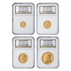 2007 NGC PF-69 UCAM South African Gold Krugerrand 40th Anniversary 4-Coin Proof Set