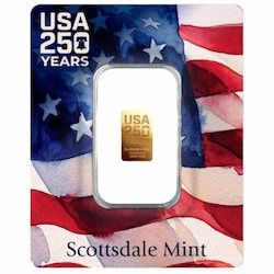 1/100th oz 250th Anniversary USA Gold Bar