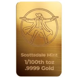1/100 oz The Gunslinger Gold Bar - Cowboy Series