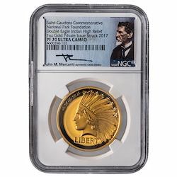 2017 NGC PF-70 1 oz Gold Indian Double Eagle High Relief Proof - Saint-Gaudens Collection