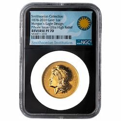 1878-2020 NGC PF-70 1 oz Gold Morgan's Eagle UHR Reverse Proof Design - Smithsonian Collection