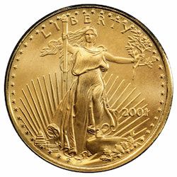 2001 1/10 oz American Eagle Gold Coin