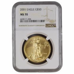 2001 1 oz NGC MS-70 Gold American Eagle