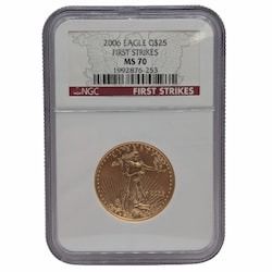2006 NGC MS-70 First Strikes 1/2 oz American Gold Eagle Coin