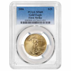 2006 PCGS MS-69 First Strike 1/2 oz American Gold Eagle Coin