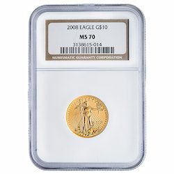 2008 NGC MS-70 1/4 oz American Gold Eagle Coin