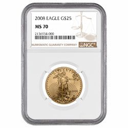 2008 NGC MS-70 1/2 oz American Gold Eagle Coin