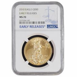 2010 NGC MS-70 Early Releases 1 oz American Gold Eagle Coin