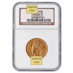 NGC/PCGS MS-65 $10 Indian Eagle Gold Coin - Random Year