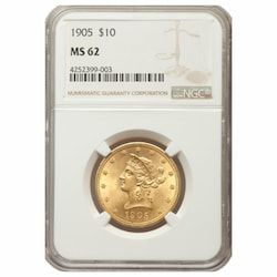 1905 NGC MS-62 $10 Liberty Eagle Gold Coin