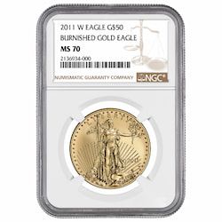 2011-W NGC MS-70 1 oz American Gold Eagle Burnished Coin