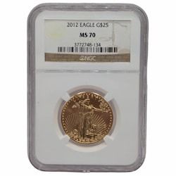2012 NGC MS-70 1/2 oz American Gold Eagle Coin