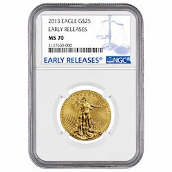 2013 NGC MS-70 Early Releases 1/2 oz American Gold Eagle Coin