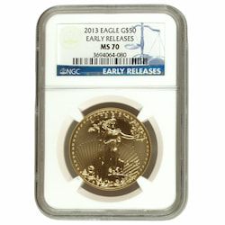2013 NGC MS-70 Early Releases 1 oz American Gold Eagle Coin