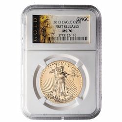 2013 NGC MS-70 First Releases 1 oz American Gold Eagle Coin - Gold Label