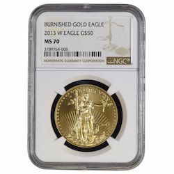 2013-W NGC MS-70 1 oz American Gold Eagle Burnished Coin