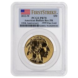 2013-W PCGS PR-70 First Strike 1 oz American Gold Buffalo Reverse-Proof Coin