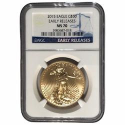 2015 NGC MS-70 Early Releases 1 oz American Gold Eagle Coin