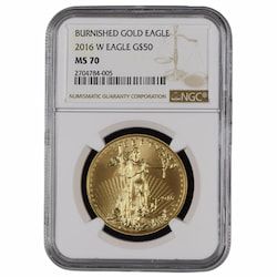 2016-W NGC MS-70 1 oz American Gold Eagle Burnished Coin 