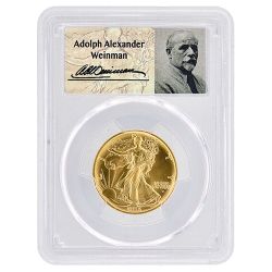 2016-W PCGS SP-70 1/2 oz Walking Liberty Half Dollar Gold Coin - Adolph Weinman Label