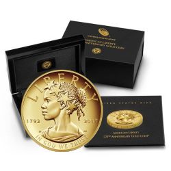 2017-W 1 oz American Liberty Gold High Relief Proof Coin - US Mint 225th Anniversary w/Box & COA