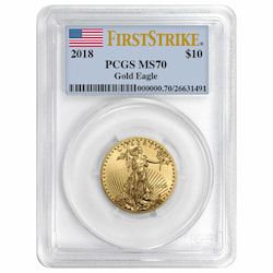 2018 1/4 oz PCGS MS-70 First Strike Gold American Eagle