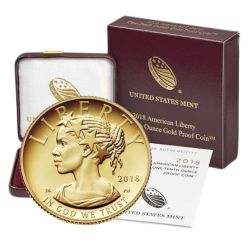 2018-W 1/10 oz American Liberty Gold High Relief Proof Coin w/Box & COA