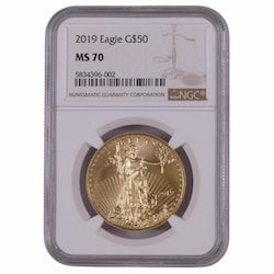 2019 NGC MS-70 1 oz American Gold Eagle Coin