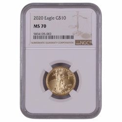2020 NGC MS-70 1/4 oz American Gold Eagle Coin