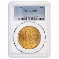 1895 PCGS MS-63 $20 Liberty Double Eagle Gold Coin