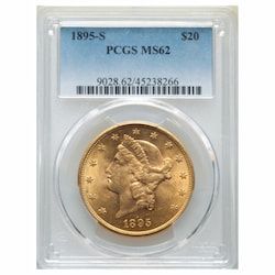 1895-S PCGS MS-62 $20 Liberty Double Eagle Gold Coin