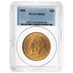 1900 PCGS MS-63 $20 Liberty Double Eagle Gold Coin