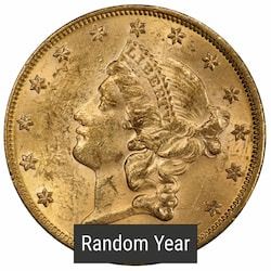 $20 Liberty Double Eagle Gold Coin - Type 2 - AU - Random Years