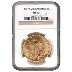 1907 NGC MS-62 $20 St. Gaudens Double Eagle Gold Coin